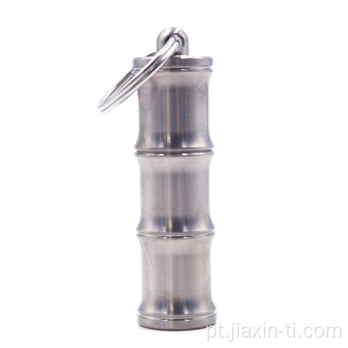 Titanium Mini Pill Suport com chaveiro ou colar